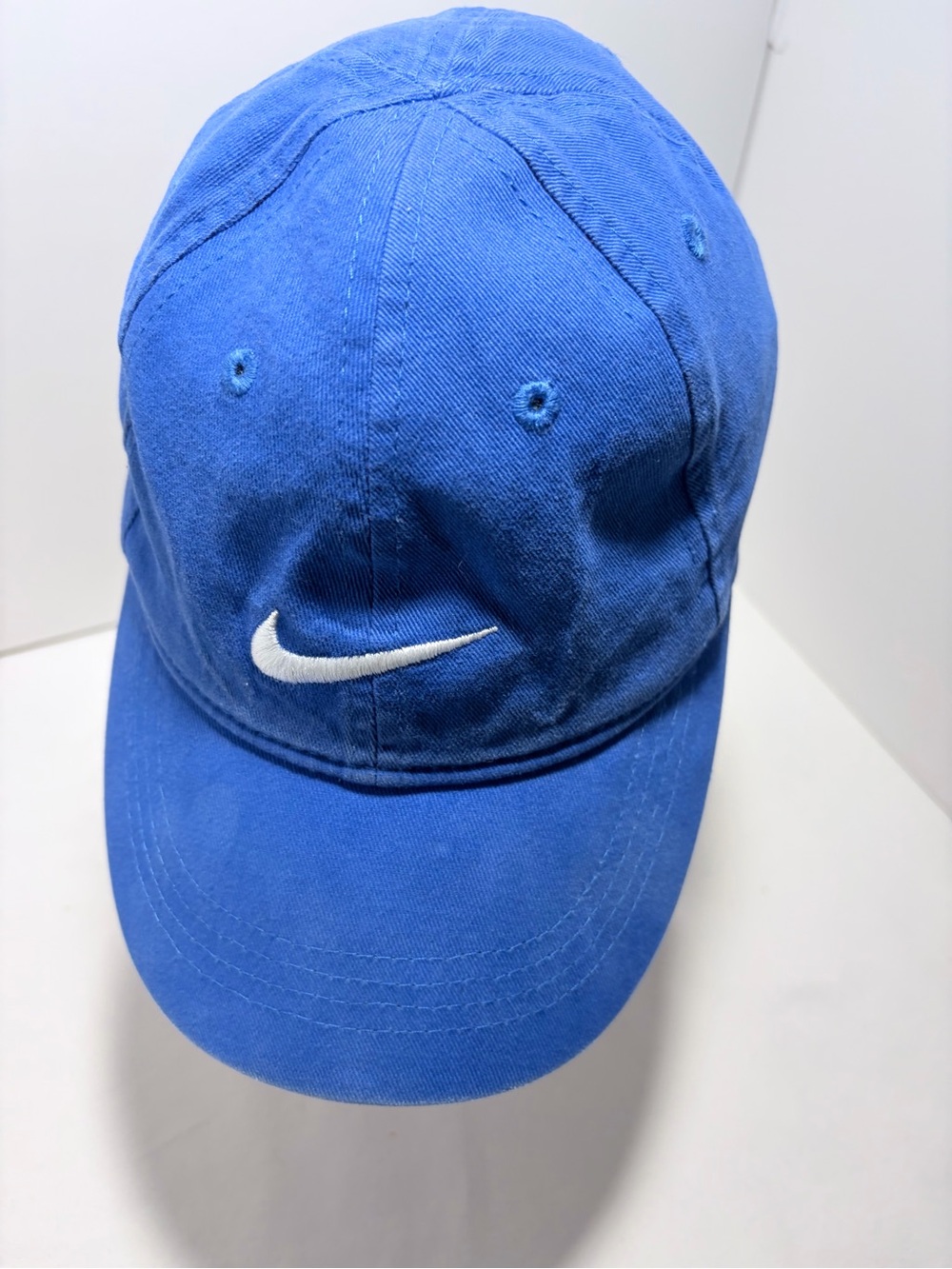 Nike Kids Blue Baseball Cap with White Swoosh